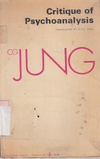 Image of Critique of psychoanalysis JUNG