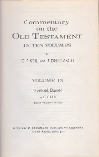 Image of Commentary on the old testament vol IX :Ezekiel and Daniel