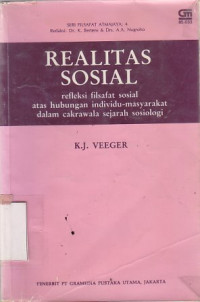 Image of Realitas sosial: refleksi filsafat sosial atas hubungan individu masyarakat dalam cakrawala sejarah sosiologi