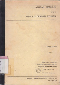 Image of Aturan menulis dan menulis dengan aturan