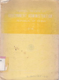 Image of Annual review of government administration republik of china 1978