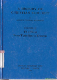 Image of A history of christian thought - Vol 1 : early and eastern from jesus to john of Damascus
