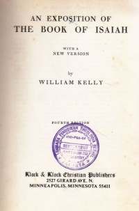 Image of An exposition of the book of isaiah