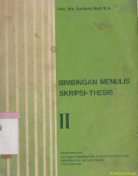 Image of Bimbingan menulis skripsi thesis jilid 2