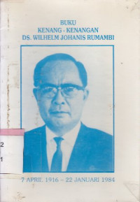 Image of Buku kenang-kenangan Ds. Wilhelm Johanis Rumambi