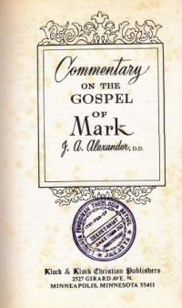 Image of Commentary on the gospel of mark