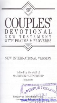 Image of Couples devotional new testament with psalms & proverbs : new international version