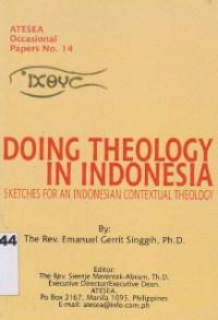 Image of Doing Theology in Indonesia : sketches for an Indonesian contextual theology