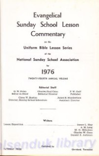 Image of Evangelical sunday school lesson commentary for 1977