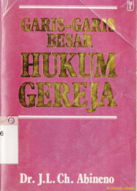 Image of Garis-garis besar hukum gereja