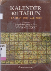 Image of Kalender 301 tahun (tahun 1800 s/d 2100)