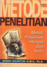Image of Metode penelitian : untuk penulisan skripsi dan tesis