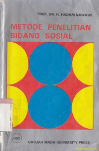 Image of Metode penelitian bidang sosial