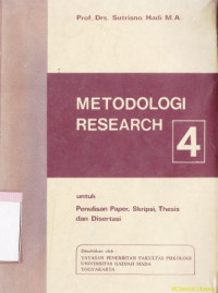 Image of Metodologi research 4: untuk penulisan paper, skripsi, thesis dan disertasi