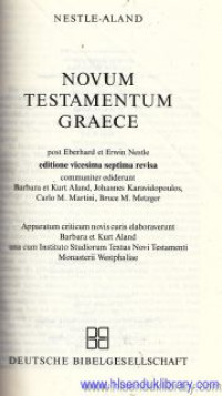 Image of Novum testament grace