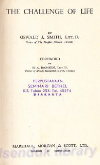 Image of The challenge of life