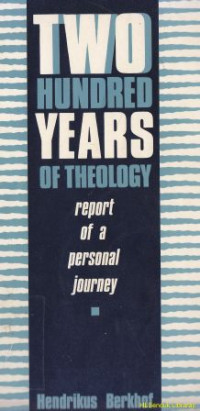Image of Two hundred years of theology report of a personal journey