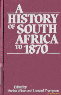 Image of A history of South Africa to 1870