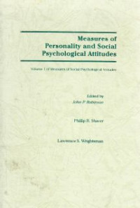 Image of Measures of Personality and social psychological attitudes Vol.1