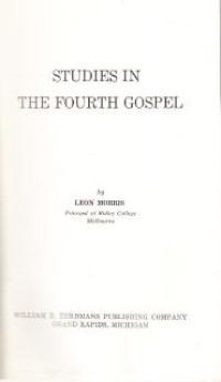 Image of Studies in the Fourth Gospel