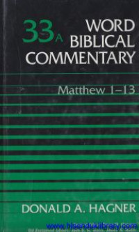 Image of Word Biblical Commentary - Vol. 33a : Matthew 1-13